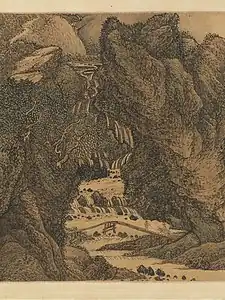 太行山色图（局部，美国大都会艺术博物馆藏）