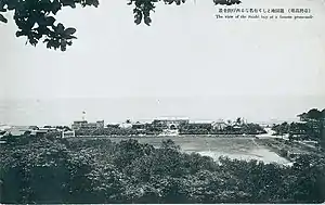 壽海水浴場市營休憩所(圖中央建築)