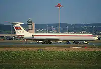 朝鮮政府的伊爾-62專機在蘇黎世機場