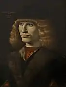 《年輕男子肖像》，约1490至1501年，德普雷迪斯或博塔費奧，米蘭布雷拉畫廊。這名畫家明顯受到《音樂家肖像》啟發