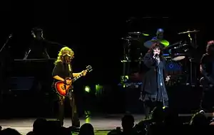 Sisters Nancy and Ann Wilson at the Beacon Theater in New York City, 2012
