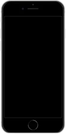 白色 iPhone SE (第二代)，采用黑色的前显示螢幕面板，以及白色的玻璃配铝金属后壳。