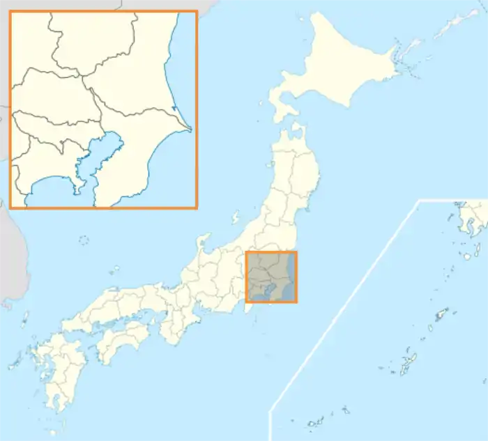 亞洲足球俱樂部列表在關東地區的位置