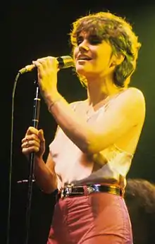 Ronstadt performing in New Haven, Connecticut at a WPLR show, New Haven Veterans Memorial Coliseum, August 16, 1978