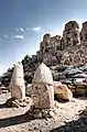 东露台: Heads of Antiochus I Theos and Heracles Artagnes Ares
