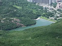 從西高山山頂眺望薄扶林水塘