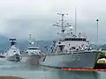 前起停泊於中正軍港的永靖級獵雷艦永靖軍艦（MHC-1310）、永安軍艦（MHC-1311）與武昌軍艦（PFG-1207），攝於2013年營區開放活動