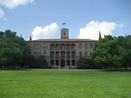 蘇州大學天赐庄校区钟楼。原址是東吳大學,1949年後遷於臺灣復校。