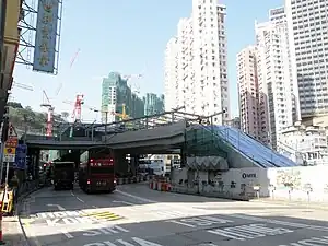 建築中B1出口（蕪湖街扶手電梯，2014年11月）